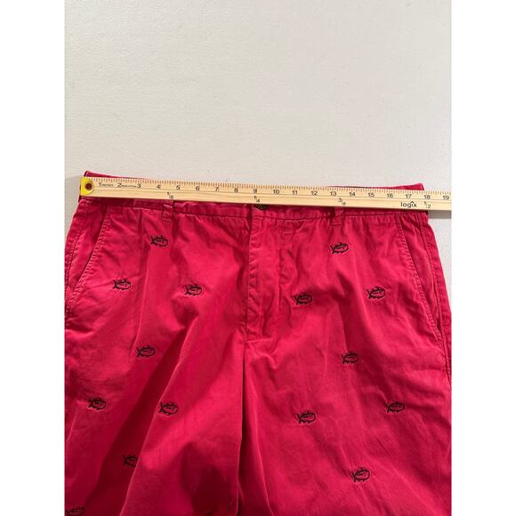 Southern Tide Men's Shorts Size 36 Red Fish Embroidered Summer Casual - Picture 5 of 10